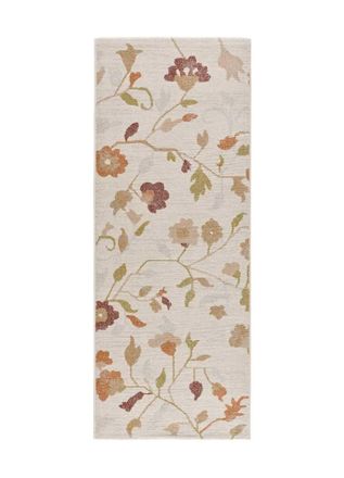 Atticgo Alfombra de pasillo motivos florales multicolor / beige 80x200 cm