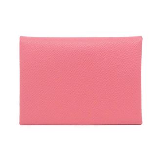 Herm&egrave;s Rose Azalee Epsom Leather Coin Purse/Coin Case (Pre-Owned)