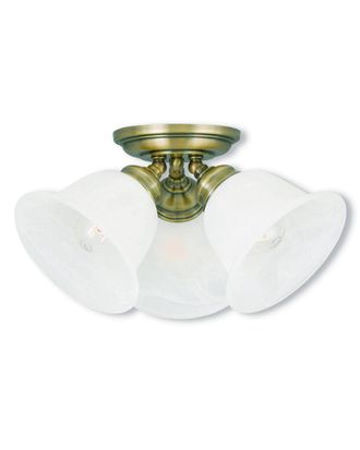 Livex Lighting Livex Essex 3-Light Antique Brass Ceiling Mount