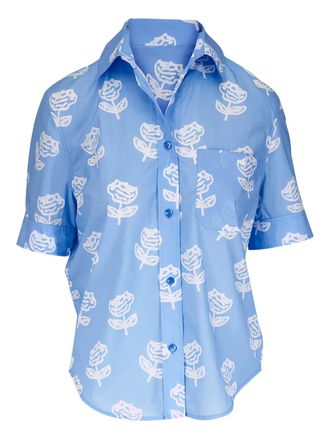 Marni Sprayed Rose shirt - Blue