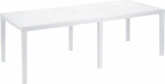 Dmora Mesa exterior blanca 150x90h72 cm
