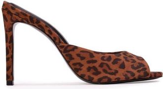 Black Suede Studio Alessia Leopard Pump in Leopard Nubuck at Nordstrom, Size 37.5