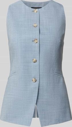 HUGO BOSS Slim Fit Weste aus Schurwoll-Mix Modell JULERAN in Hellblau, Gr&ouml;&szlig;e 32