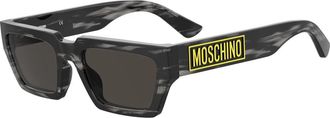 Moschino Mos 166/S Zonnebril - Heren - Zonnebrillen - Grijs - 55 MM - Accessoires