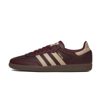 adidas Samba OG Maroon Crystal Sand Sneakers - Heren - Skateschoenen - Roze - 37 1/3 EU - Leer - Fitness