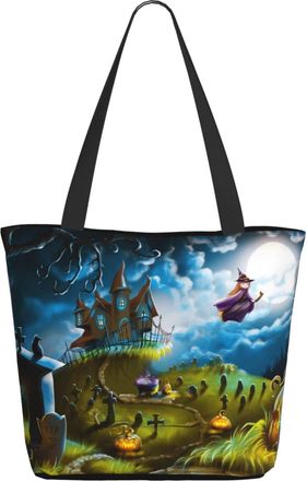 AOOEDM Halloween Happy Pumpkin Ladies Shopping Bag 13x11x7in.The Perfect ValentineS Day Gift.It Is The Best ValentineS Day Gift For Mom, Daughter, Wife,Etc