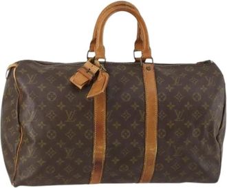 Louis Vuitton Pre-owned Weekend Bags, female, Brown, Size: ONE SIZE Pre-owned Canvas Weekend Bag