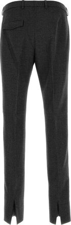 Gucci Mens Melange Wool Trousers Gray