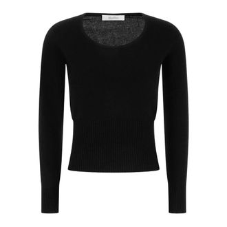 Max Mara Prenda de punto de cuello redondo - Knitwear - Mujer - Negro - XS