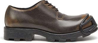 Diesel D-Hammer-Derby shoes in brushed leather - Lace Ups and Clogs - Man - Brown