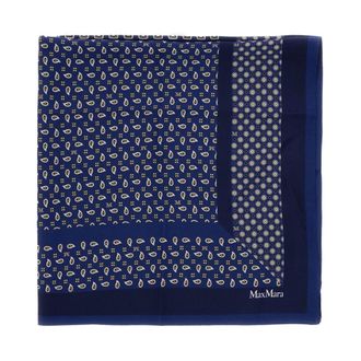 Max Mara Accessoires, Dames, Veelkleurig, ONE Size, Geprinte Zijden Oversized Sjaal