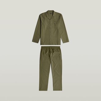 G-Star Tee en Broek Pyjama Set - Groen - Heren