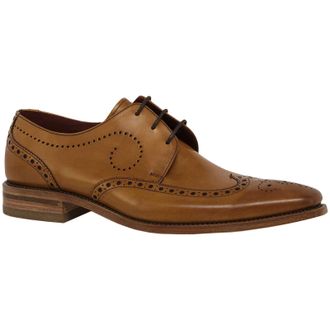 Loake Kruger Leather Mens Lace Up Shoes - Tan - Size:UK 10.5