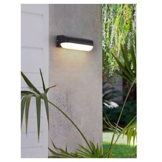 Trade Shop Trade Shop Traesio - Trade Shop - Applique Nero Da Esterno 12 Watt Luce Calda Fredda Naturale Es63