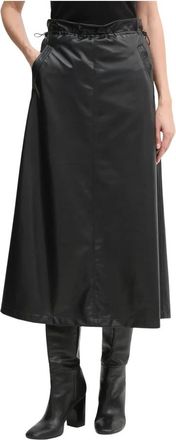 Colmar Faux Leder Midi Rok - Dames - Skatekleding - Zwart - S - Fitness