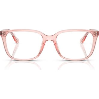 Ray-Ban 55mm Square Optical Glasses in Pink at Nordstrom