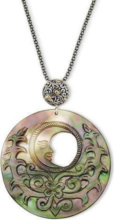 Samuel B. Moon Pendant Necklace in Grey at Nordstrom Rack