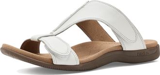 Taos Footwear Slide Show Womens Sandals White : 10 M, Leather