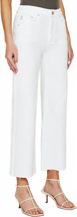AG - Adriano Goldschmied Saige Wide Leg Crop Denim Jeans In Modern White