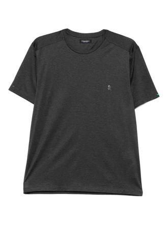 Stefano Ricci embroidered-detail cotton T-shirt - Grey