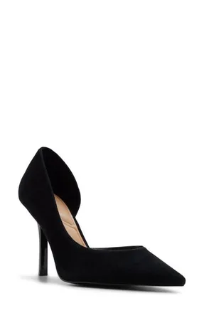 Aldo Kaysie Pointed Toe Half DOrsay Pump in Black at Nordstrom, Size 7.5