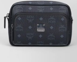 MCM shoulder bag adjustable strap front zip pocket