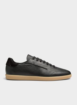 Ermenegildo Zegna Mens Grained leather low-profile sneaker Men