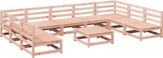 vidaXL Juego De Sof&aacute;s De Jard&iacute;n 10 Pzas Madera Maciza De Abeto Douglas Vidaxl