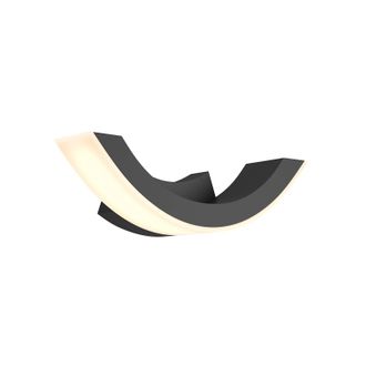 Lucande Lucande - L&aacute;mpara De Pared Led Exterior half En Negro Aluminio