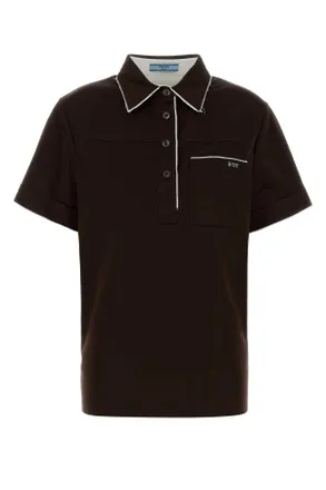 Prada Chocolate Cotton Polo Shirt