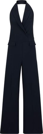 HUGO BOSS Damesjumpsuit Boss Dacom Halterneck in Donkerblauw