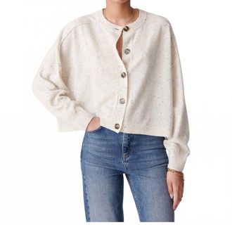 Vanessa Bruno Douve Long Sleeve Cardigan In Nuage