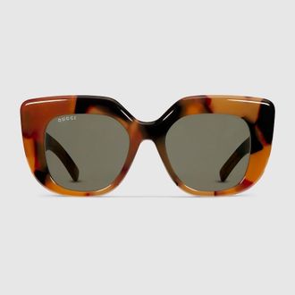 Gucci Square Frame Sunglasses, Brown