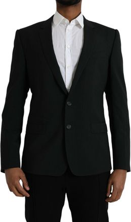Dolce & Gabbana Mens Classic Blazer Solid Black