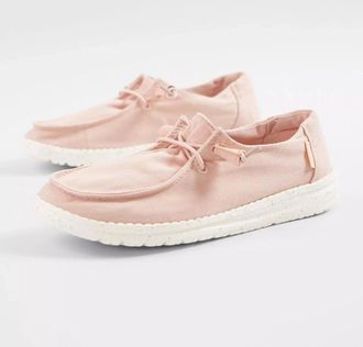 Hey Dude Wendy 121415006 Womens Pink Moc Toe Slip On Casual Shoes ZAP2400