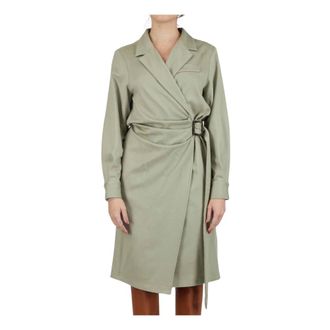 Kiton Wrap Dresses, female, Green, Size: S Kimono Dress