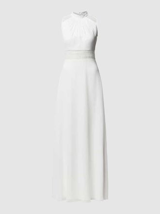 Vera Mont &Auml;rmelloses Abendkleid mit Stickereien in Offwhite, Gr&ouml;&szlig;e 32
