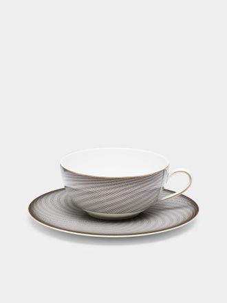 Raynaud Oskar Porcelain Breakfast Cup and Saucer