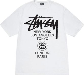 St&uuml;ssy Basic T-Shirt - Heren - T-shirts - Wit - L - Katoen - Tops