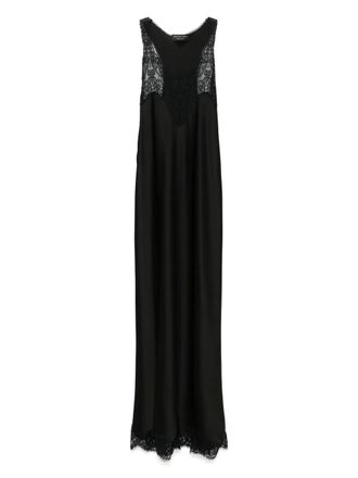 Balenciaga Satijnen midi-jurk - Zwart