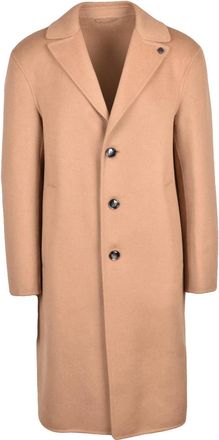 Out / Fit Beige Mid-Length Wool-Blend Coat