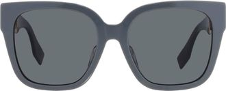 Fendi Grey Square Ladies Sunglasses FE40063F 20A 55