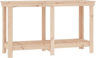 vidaXL Vidaxl - Banco De Trabajo De Madera Maciza De Pino 140x50x80 Cm
