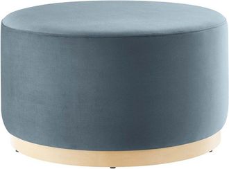 ModWay Tilden Large 29 Round Performance Velvet Upholstered Ottoman