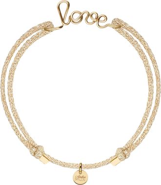 Atelier Paulin Bracelet Cordon Lurex Love Gold Filled