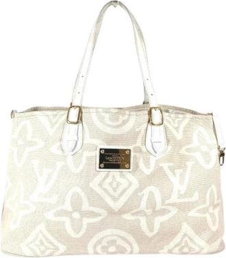 Louis Vuitton Pre-owned M95675 Schoudertas - Dames - Vintage Shopper - Beige - ONE Size - Leer - Vintage