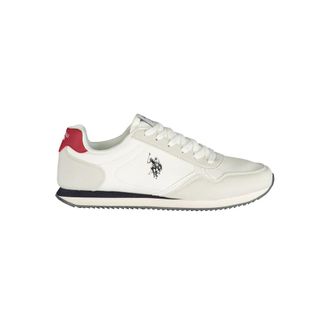 U.S.Polo Association White Polyurethane Mens Mens Sneaker