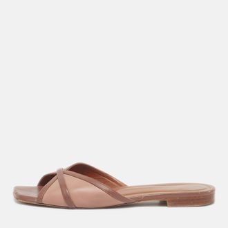 Malone Souliers Perla Size 40 Purple Leather Flat Sandals