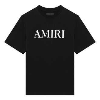 Amiri T-Shirts, male, Black, Size: M Short Sleeve Crew Neck T-Shirt