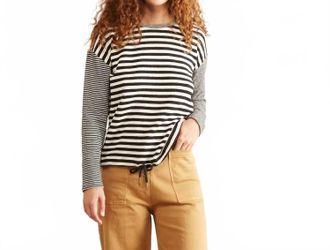 Sita Murt/ Stripe Sweater In Black, Tan